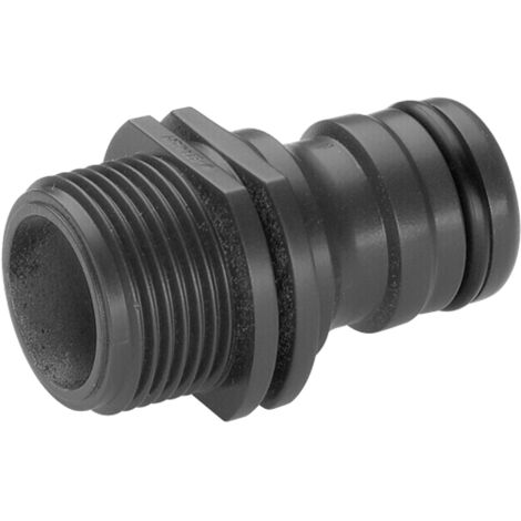 GARDENA Macho con rosca exterior Profi-system para acoplar a tubos, grifos o accesorios con rosca interior (02821-20)