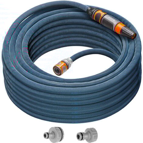 GARDENA Manguera de riego jardín textil Liano Xtreme 25 m, con resistencia a la presión 35 bares, lanza de riego y conectores (18475-20)