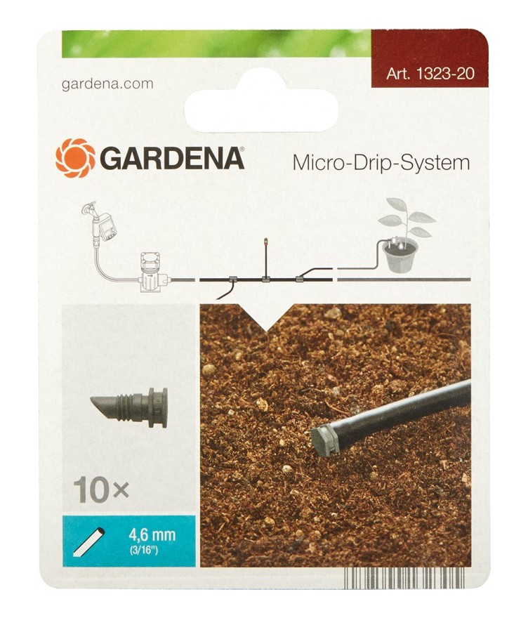Gardena - mds. Cavalier Micro-Drip-System Noir 30 x 20 x 20 cm 3/16 -4,6 mm a 10 pièces