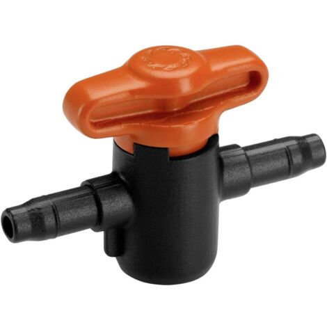 Gardena – Vanne d'arrêt Micro-Drip 3/16' – Raccord rapide noir – Installation facile avec technologie Quick & Easy – Pour régulation débit d'eau - S863852