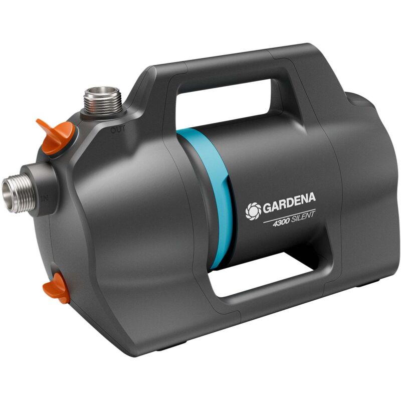 Gardena - Pompe d'arrosage de surface 4300 Silent. 650 w. 4300 l/h à 4,3 bar. Silencieuse. (09056-20)