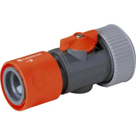 Gardena – Raccord rapide 94350 plastique Ø 19 mm (3/4') – Raccord enfichable pour haute pression – Régulation débit d'eau – Protection antigel - Q020091
