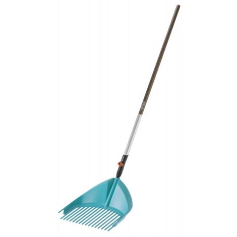 Gardena – Râteau-pelle Combisystem 36,5 cm – Manche en bois FSC 130 cm – Pour ratisser et tamiser feuilles et débris – Lot de 10 unités