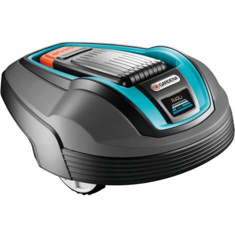 Gardena – Robot tondeuse R40Li – Surface d'action 400 m² – Largeur de coupe 170 mm – Hauteur de coupe réglable 20-50 mm – Fonction démarrage à distance
