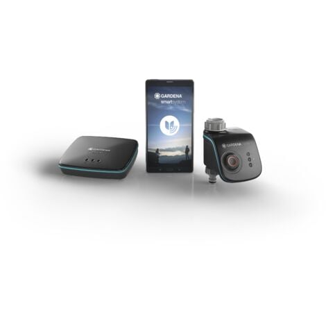 GARDENA Set programmatore irrigazione e gateway per irrigazione wireless Smart Water Control (19103-20)