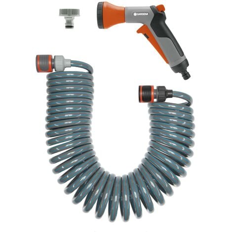 GARDENA Set tubo a spirale auto retrattile 10m, diametro 9mm (4647-20)