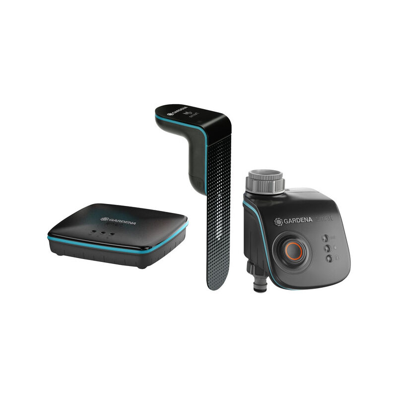 Kit d'arrosage connecté smart Sensor Control : Boîtier smart Gateway - Capteur météo smart Sensor - Programmateur d'arrosage smart Water Control