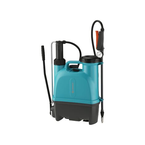 GARDENA Spruzzatore da giardino 12 lt con manometro, pompa a spalla per trattamenti piante (11142-20)