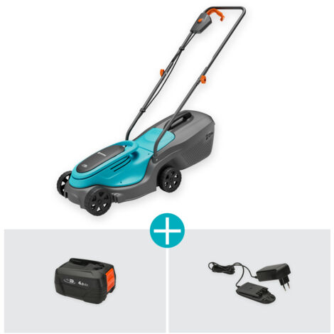GARDENA Tagliaerba a batteria 18V PowerMax, superfici fino a 150 m2, larghezza taglio 30 cm, batteria inclusa POWER FOR ALL (14630-20)