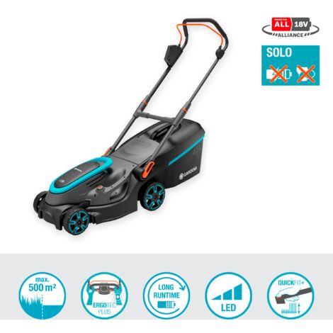 GARDENA Tagliaerba a batteria 18V PowerMax, superfici fino a 350 m2, larghezza taglio 37 cm, senza batteria POWER FOR ALL (14638-55)