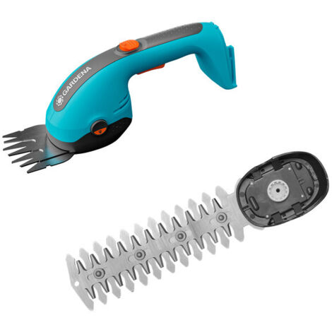 GARDENA Tijera de poda cortacésped a batería PowerCut 18V POWER FOR ALL, cuchilla para setos y arbustos de 20 cm y de césped de 8cm incluida, no incluye cargador ni batería (14750-55)