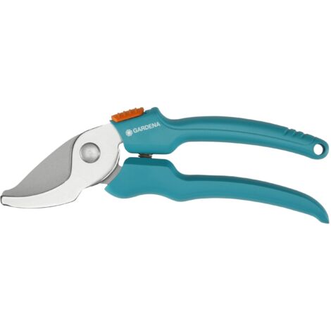GARDENA Tijeras de podar para jardín, cuchilla de acero inoxidable, diám. corte max 18 mm, corte bypass, para podar flores, tallos y ramas, ergonómicas, mango reforzado, manos pequeñas (08754-20)