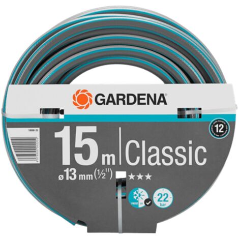 Gardena – Tuyau d'arrosage 15 m – Diamètre 13 mm – Résistant aux UV et aux plastifiants – Pression max 22 bars – Garantie 12 ans