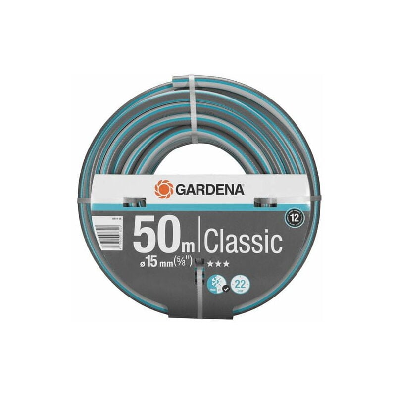 Gardena - Tuyau d'arrosage Classic 15 mm (5/8'') 50 m (18019-26)