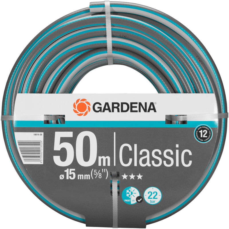 Gardena - Tuyau d'arrosage Classic 15 mm (5/8'') 50 m (18019-26)