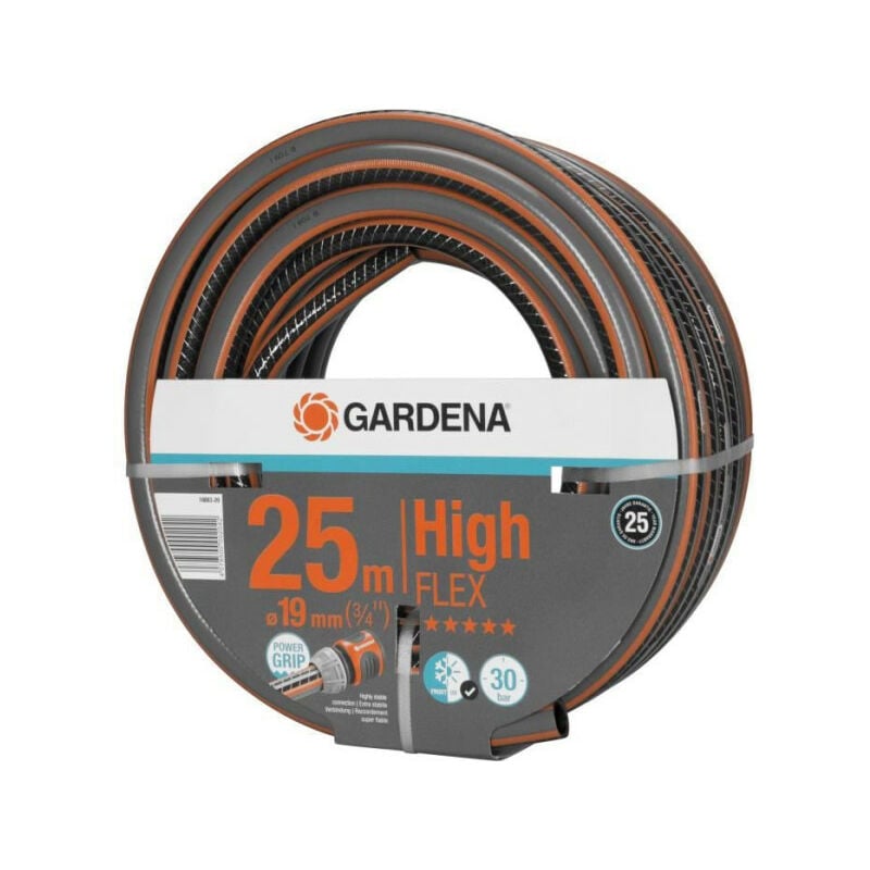 Gardena - Tuyau d'arrosage Comfort HighFLEX - Ø19mm - 25m - Anti-noeud et indéformable - Garantie 25 ans