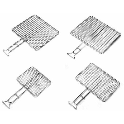 GARDENIA Griglia barbecue doppia inox, 34x22 cm