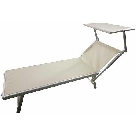 GARDENIA Lettino da mare l189xp61xh38cm grigio