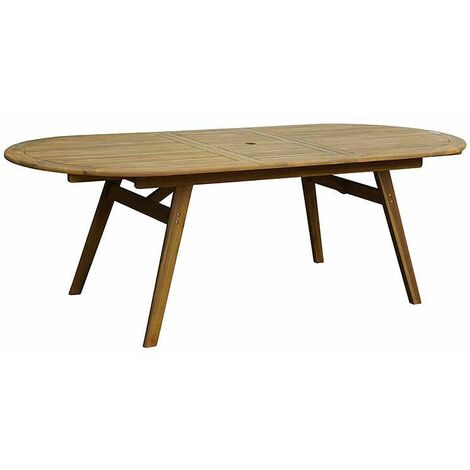GARDENIA Tavolo in legno di acacia fsc® estensibile, modello amalfi 180/230x100xh.75 cm