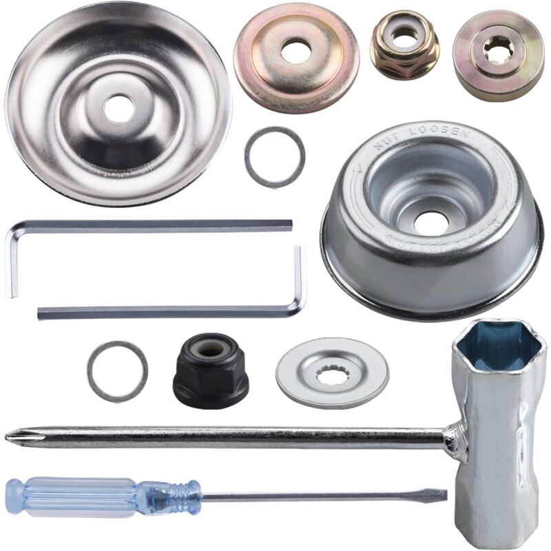 Gardening Machine Lawnmower Blade Adapter Attachment, Blade Trimmer Head Adapter Universal Kit Compatible with Stihl and Universal String Trimmers