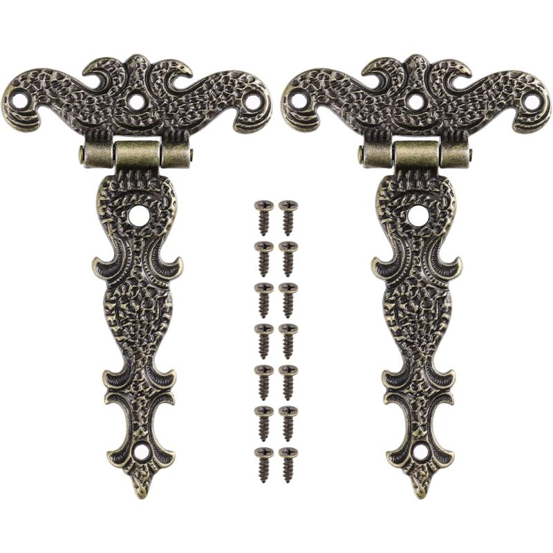 Linghhang - 2pcs Zinc Alloy t Shape Decorative Hinges for Cabinet Door