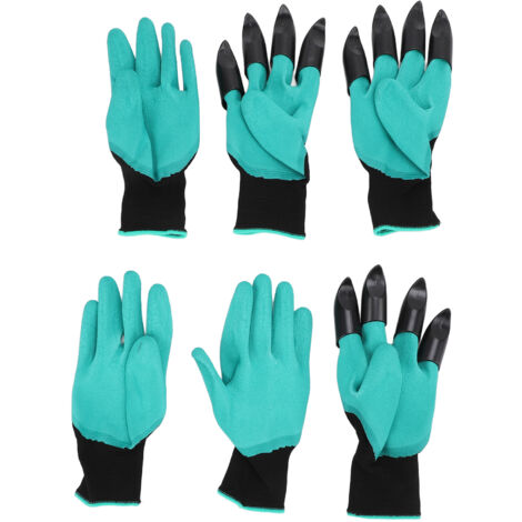 Gardening Work Gloves Puncture Resistant Waterproof Breathable Garden Gloves with Claw for Digging Planting