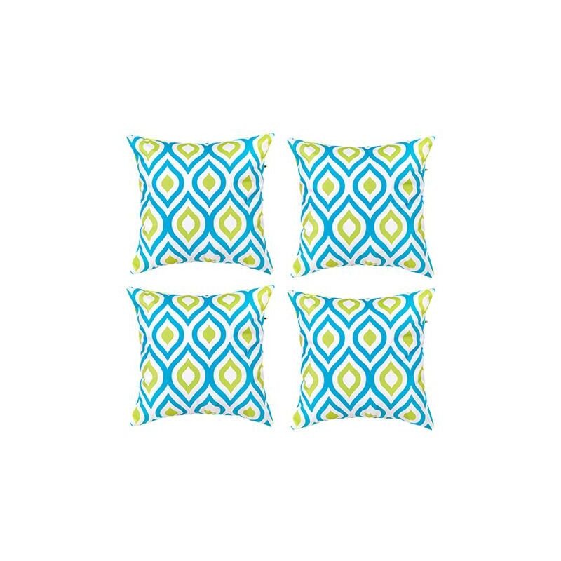 Gardenista - Extérieur Coussins imprimés, Résistant à l'eau Coussin à motifs géométriques pour jardin, Coloré Coussin de banc avec fibres creuses