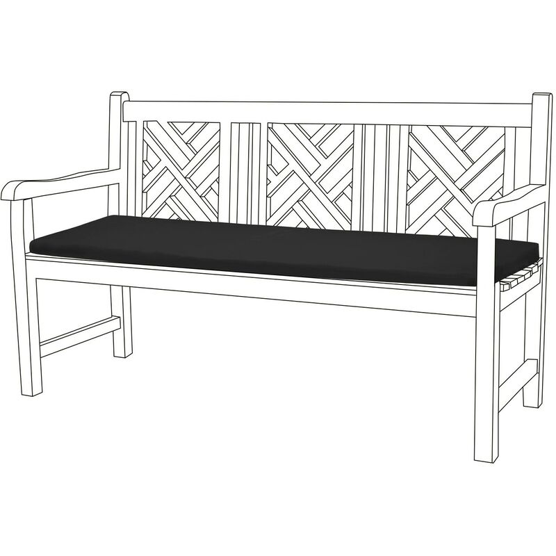 Gardenista - Coussin de siège de banc extérieur pour coussins de meubles de terrasse, coussin de banc de jardin 3 places avec housses en polyester