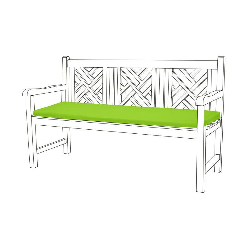 Gardenista - Coussin de siège de banc extérieur pour coussins de meubles de terrasse, 143x52x5cm coussin de banc de jardin 3 places avec housses en