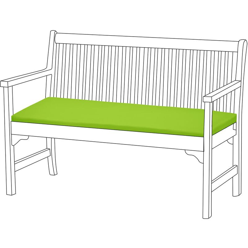 Gardenista - Coussin de siège de banc 2 places pour jardin, coussin de banc léger avec housses amovibles résistantes à l'eau et rembourrage en fibre