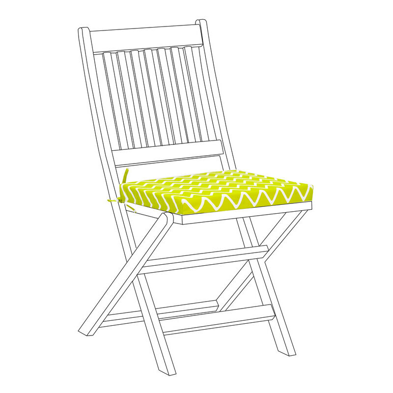 Gardenista - Coussins de chaise de jardin, coussin de siège imprimé avec attaches sécurisées, coussins de meubles de patio, 50x44x5cm coussins de