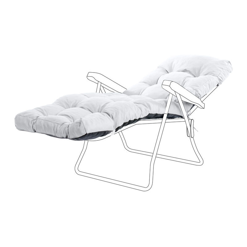 Gardenista - Coussin de chaise longue d'extérieur, coussin de chaise longue touffeté résistant à l'eau, coussins de chaise longue à vapeur 200x60x7