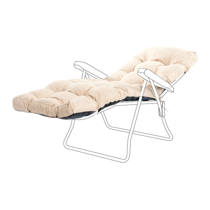 Gardenista - Coussin de chaise longue d'extérieur, coussin de chaise longue touffeté résistant à l'eau, coussins de chaise longue à vapeur 200x60x7