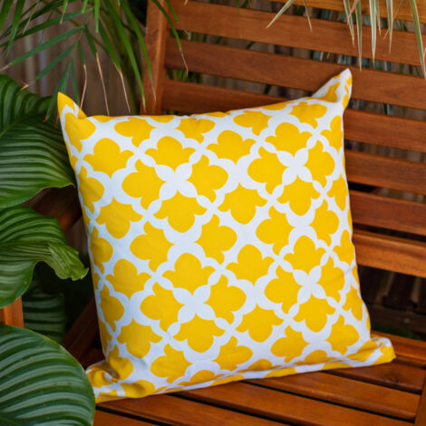 Gardenista Extérieur Coussins imprimés, Résistant à l'eau Coussin à Décoratif pour jardin, Coloré Coussin de banc avec Fibre creuse45x45cm, Arabesque Charcoal