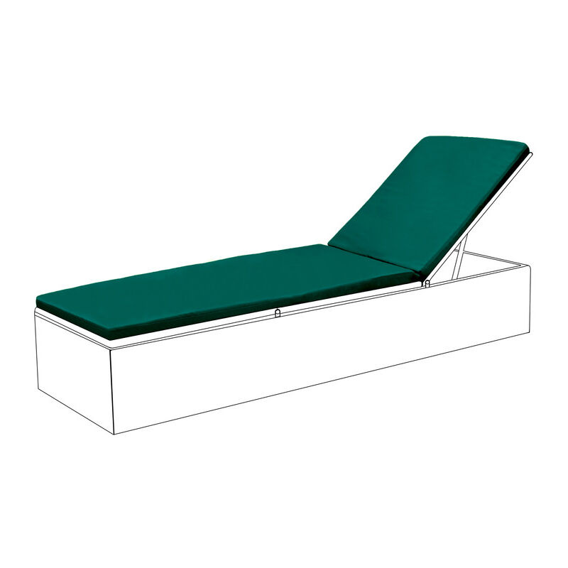 Gardenista - Coussin de chaise longue pour jardin, coussins de chaise longue à dossier haut résistants à l'eau, 196x53x5 cm coussins de chaise longue