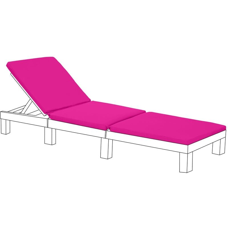Gardenista - Coussin de chaise longue d'extérieur pour Allibert Keter Daytona Coussin de chaise longue en rotin résistant à l'eau pour meubles de