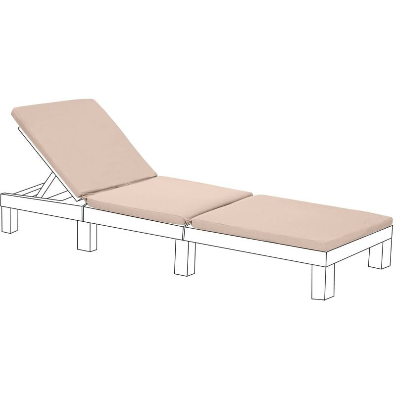 Gardenista - Coussin de chaise longue d'extérieur pour Allibert Keter Daytona Coussin de chaise longue en rotin résistant à l'eau pour meubles de