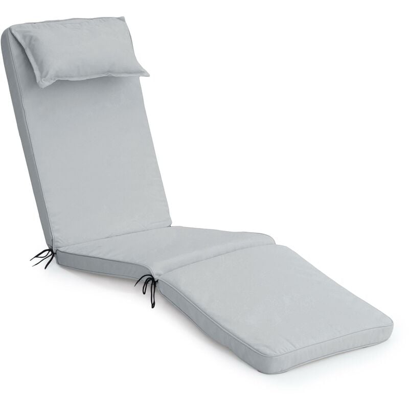 Coussin de siège pour chaise longue inclinable à vapeur d'extérieur, dossier haut avec coussin de chaise longue de rechange pliable pour meubles de