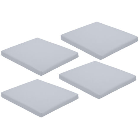 Gardenista Coussin de siège carré antidérapant résistant à l'eau avec attaches sécurisées pour l'extérieur, coussin de siège souple et rembourrage épais pour chaise de jardin,