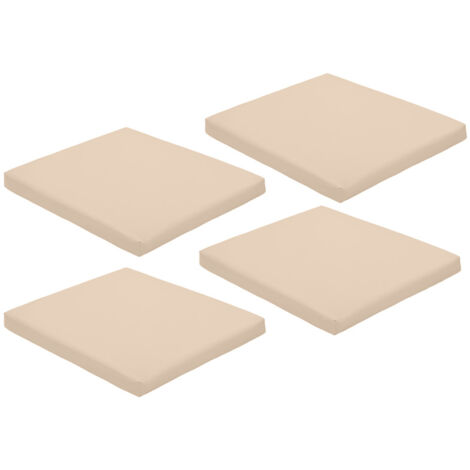 Gardenista Coussin de siège carré antidérapant résistant à l'eau avec attaches sécurisées pour l'extérieur, coussin de siège souple et rembourrage épais pour chaise de jardin,