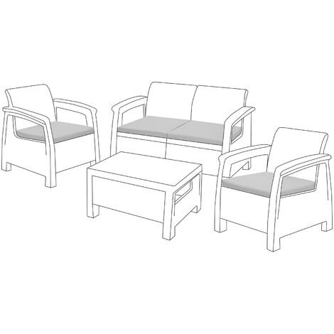 Gardenista Coussin de siège de chaise d'extérieur pour meubles en rotin, coussin de siège de canapé résistant à l'eau et durable avec housse amovible et fermeture éclair dissimulée 54x50x5cm,