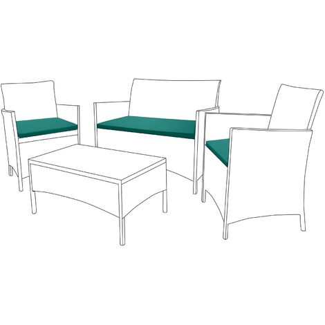 Gardenista Coussin de siège d'extérieur pour meubles en rotin Coussinets légers et durables pour chaise de meubles de terrasse, rembourrage hydrofuge,