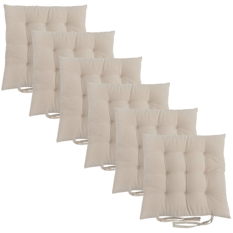 Loft 25 - Tufté Carré Siège Coussin pour Chaises à manger avec Attaches sécurisées Douceur & Siège confortable Rembourré, Serré Plancher sécurisé