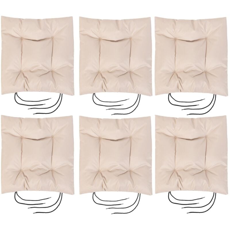 Gardenista - Coussins de chaise d'extérieur, 40x40x4 cm coussins de siège touffetés de jardin, coussins de siège résistants à l'eau avec attaches,