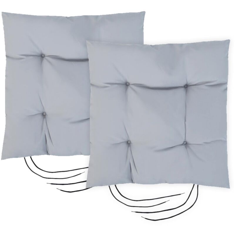 Gardenista - Coussins de chaise d'extérieur, 40x40x4 cm coussins de siège touffetés de jardin, coussins de siège résistants à l'eau avec attaches,