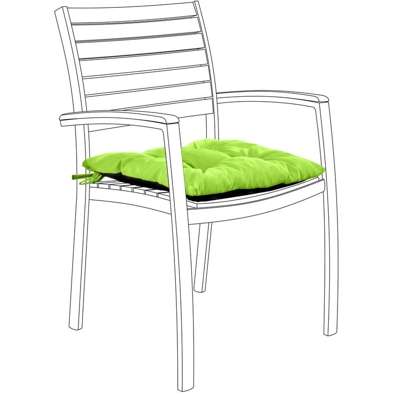 Coussin de siège tufté de qualité supérieure pour meubles de terrasse de jardin avec attaches sécurisées, coussins de chaise d'extérieur légers et