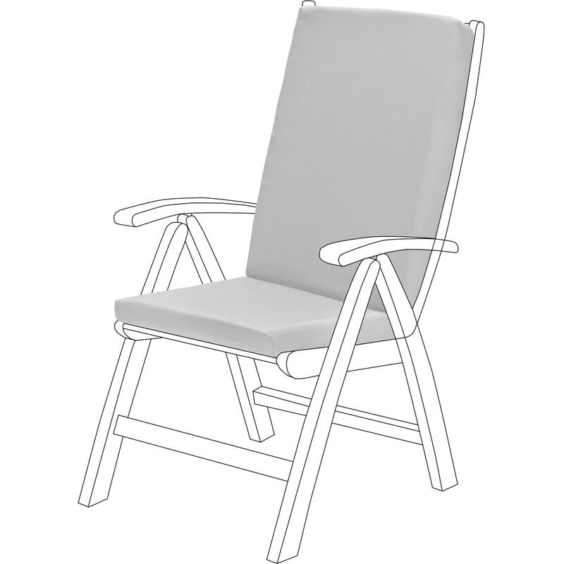 L'extérieur Siège Coussinets avec attaches sûres et élastique sur au dos, pliable siège pour chaise de jardin, coussins confortable et durable avec