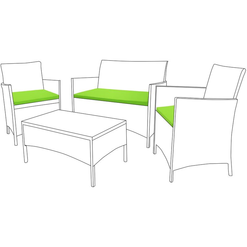 Gardenista - Coussin de siège d'extérieur pour meubles en rotin Coussinets légers et durables pour chaise de meubles de terrasse, rembourrage