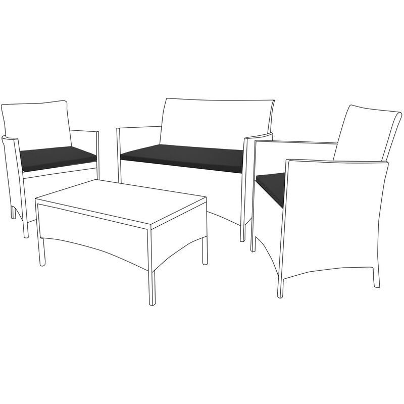 Gardenista - Coussin de siège extérieur pour meubles en rotin Coussinets légers et durables pour chaise de meubles de terrasse, rembourrage hydrofuge