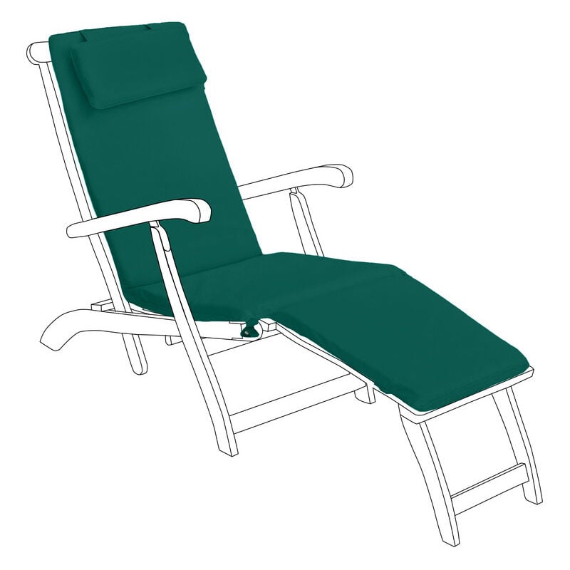 Gardenista - Coussin de chaise longue d'extérieur pour meubles de terrasse de jardin avec coussin de remplacement et de chaise inclinable pliable et